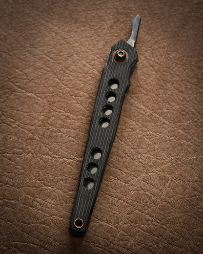 Highly Recommended Artist Piece — Extremely Rare Yukio Nibu Custom Folding Knife Tokyo Exhibition Model No. R8-1 HiKōMori Heavy-Spine Build