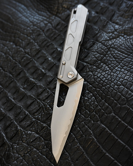 TACRAY DT03 Folding Cooking Knife (Titanium Handle | SRS13 Blade)