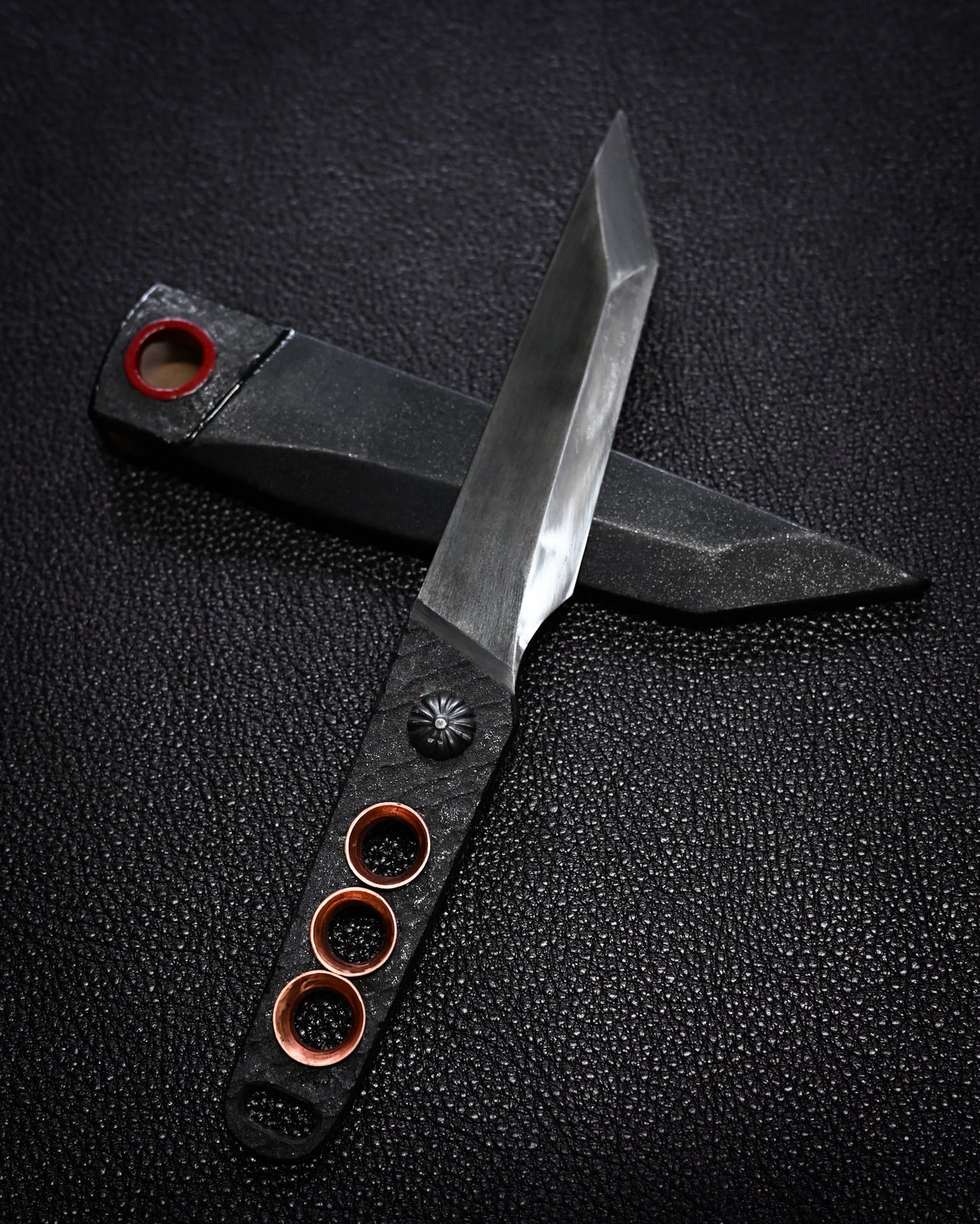 Recommended Artist Yukio Nibu One-Off Custom Knife No. R8-9 Forged from Vintage Hand-Forged Blade Steel