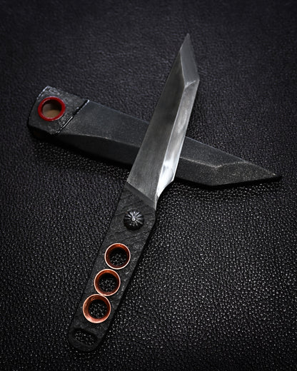Recommended Artist Yukio Nibu One-Off Custom Knife No. R8-9 Forged from Vintage Hand-Forged Blade Steel