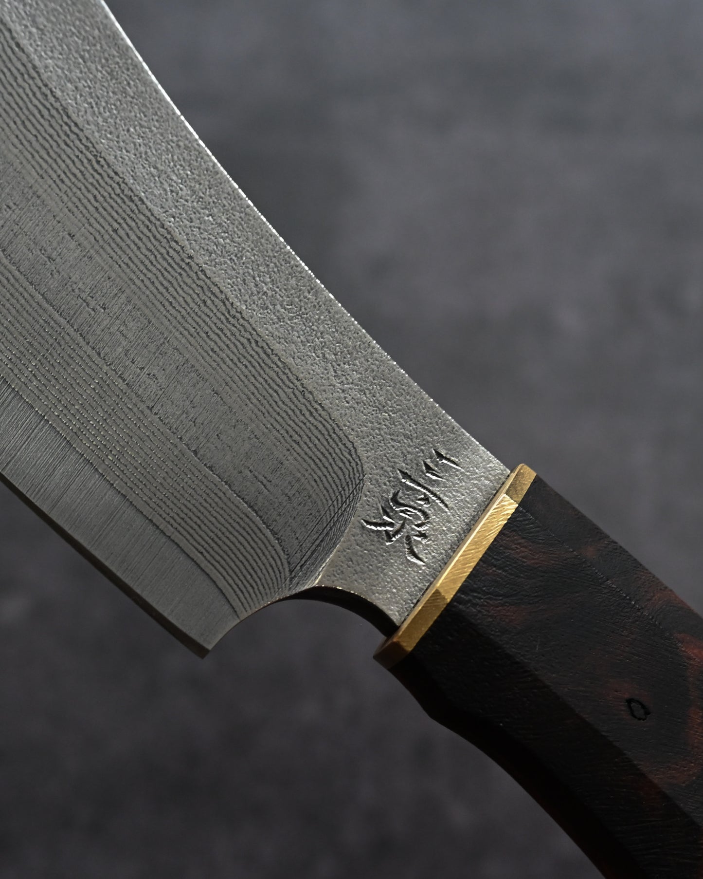 Sunizumi Knives “Little Brown” Full Custom Outdoor Bunka – R2 Laminated Steel (#2)