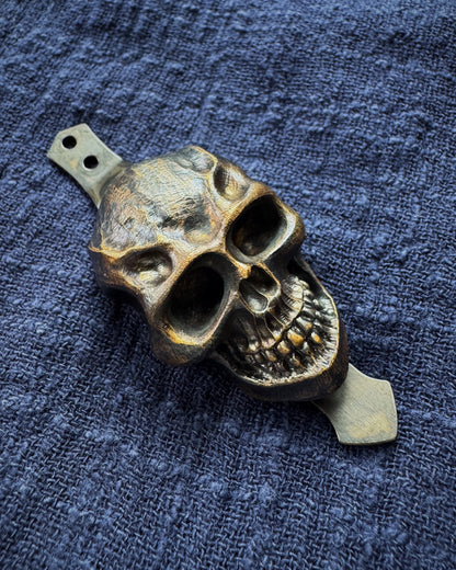 Steel Flame 2-Hole Bronze XXXL Dark Skull Clip