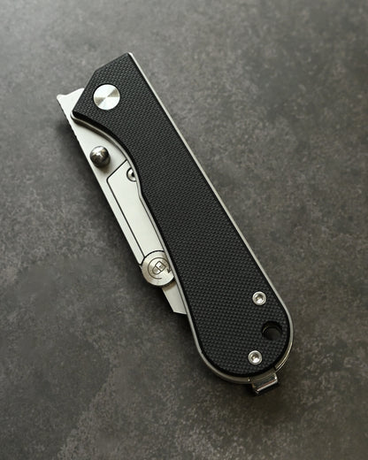 NUKNIVES Black G10 Handle Quick-Open Replaceable Blade Utility Knife | Kumpanter U23