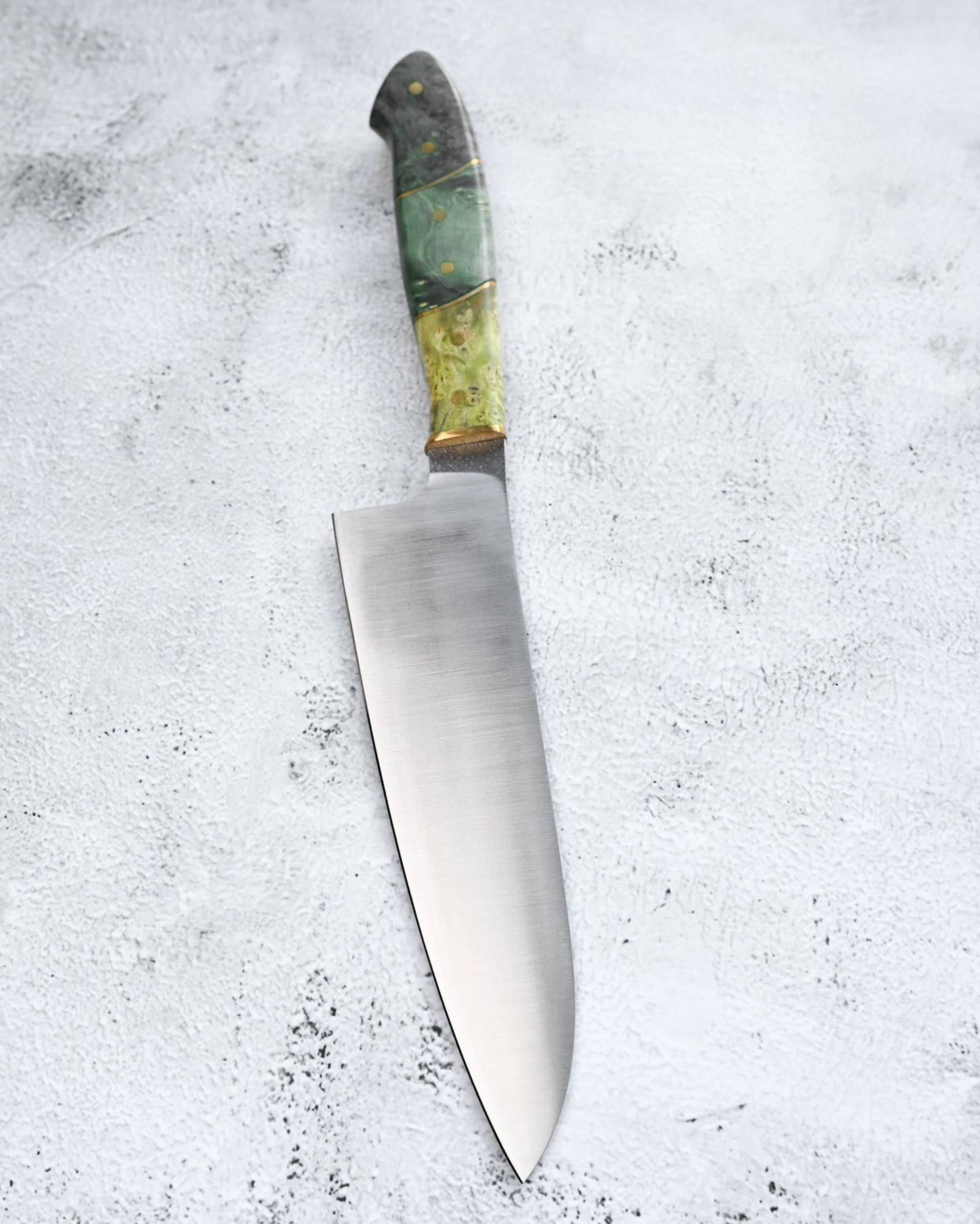 Japan Made Yoshio Sugiyama Handmade Gin3 Santoku Knife｜Copper-Inlaid Handle｜Satin-Finished Blade