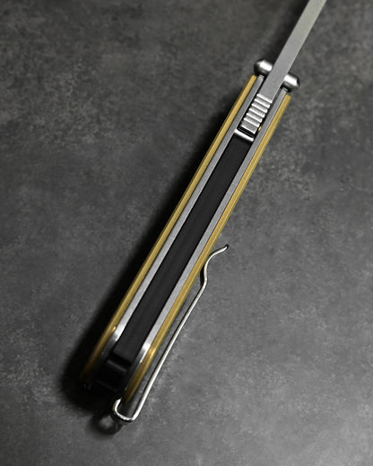 NUKNIVES T33 Multi-Functional Folding Screwdriver – Brass Handle (Includes EDC Pouch)