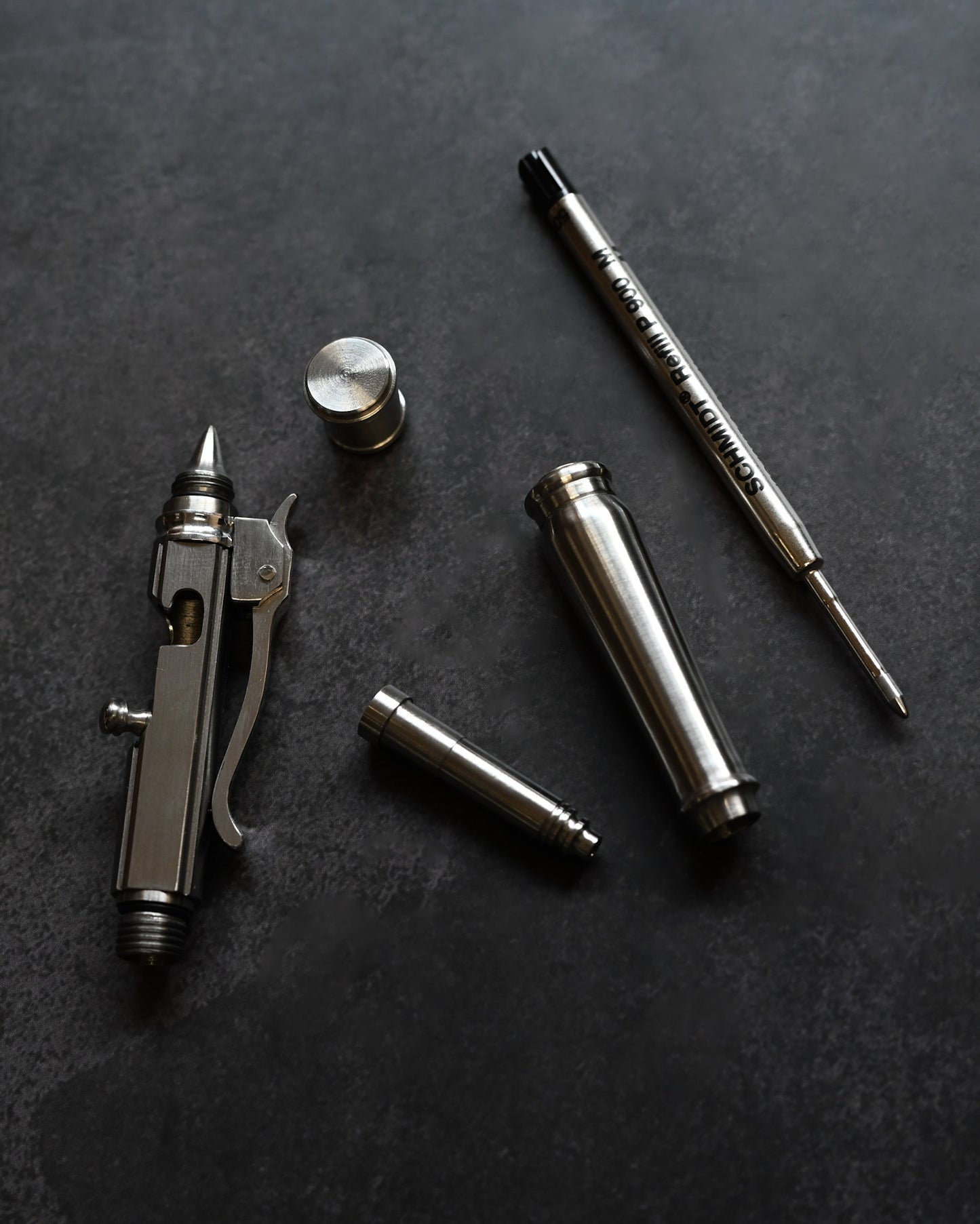 Hidetoshi Nakayama Kyoto Show Edition Stainless Steel Bolt-Action Tactical Pen Type A – Conical Tip