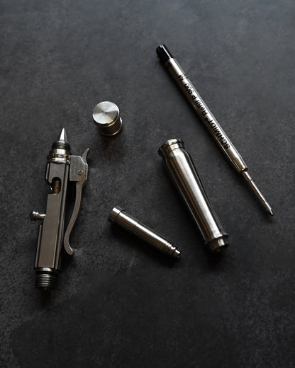 Hidetoshi Nakayama Kyoto Show Edition Stainless Steel Bolt-Action Tactical Pen Type A – Conical Tip