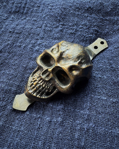 Steel Flame 2-Hole Bronze XXXL Dark Skull Clip