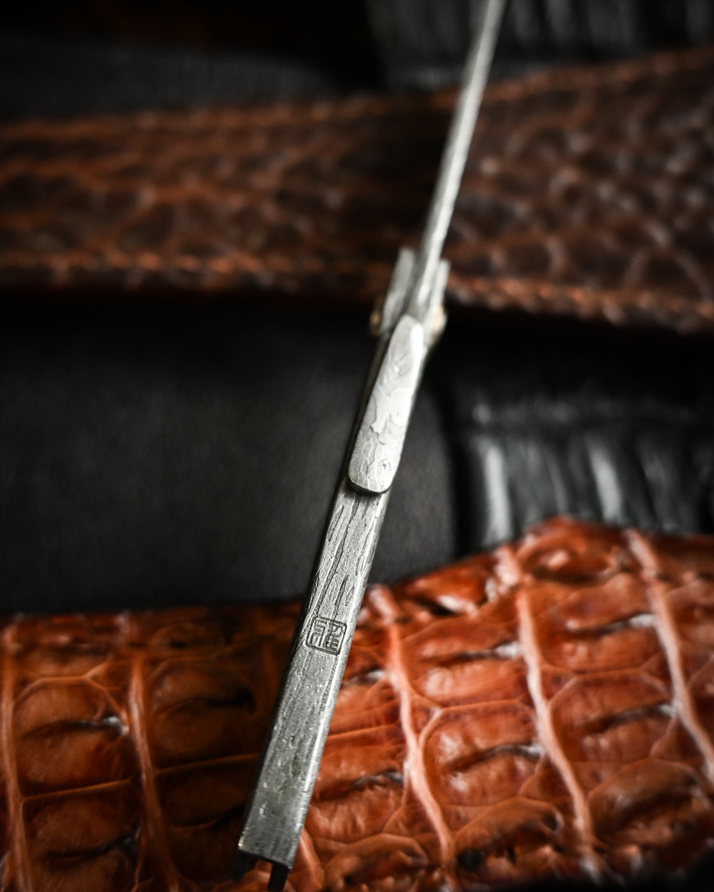 Masayuki Tashiro S7110 Forged Dragon Scale Damascus Higonokami EDC Custom Folding Knife