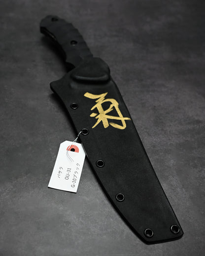 バサラ　松田菊男作  日本製 固定刃ナイフ  OU-31 鋼 × ブラック G-10