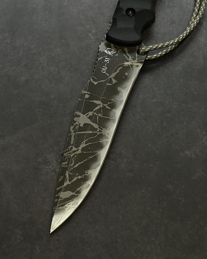 Kiku Knives King Fisher II by Kiku Matsuda｜OU-31 Tool Steel Outdoor Camping Fixed Blade｜Black G10 Handle｜Handmade in Japan