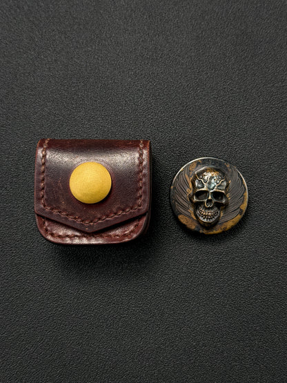 Rare Vintage STEEL FLAME Bronze Dark Skull EDC Challenge Coin – Made in USA