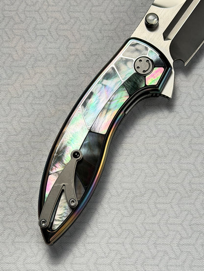 Infinite Charlie Knives Sea Bream Custom Knife M390 Blade Deep-Sea Mother-of-Pearl Handle