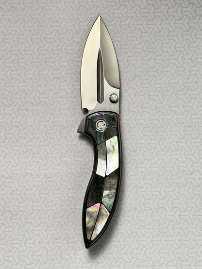 Infinite Charlie Knives Sea Bream Custom Knife M390 Blade Deep-Sea Mother-of-Pearl Handle