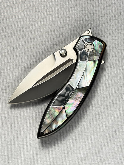 Infinite Charlie Knives Sea Bream Custom Knife M390 Blade Deep-Sea Mother-of-Pearl Handle