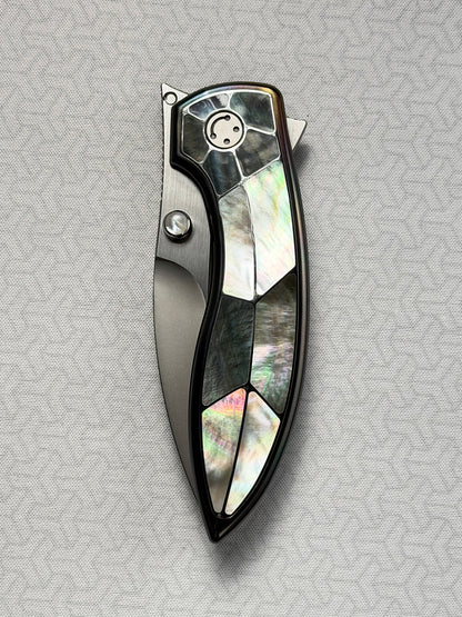 Infinite Charlie Knives Sea Bream Custom Knife M390 Blade Deep-Sea Mother-of-Pearl Handle