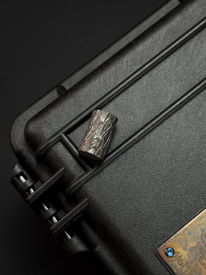 Tang Handmade Hand-Carved Wood Grain Titanium Bead Wood Vein