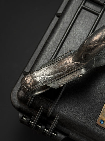 Rare Tang-Made One-Off Hand-Carved Titanium Slingshot Stone Whisper