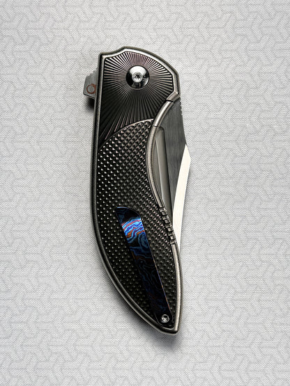 Eclipse Folding Knife｜Titanium Integral Handle｜M390 Blade｜Custom Handmade EDC