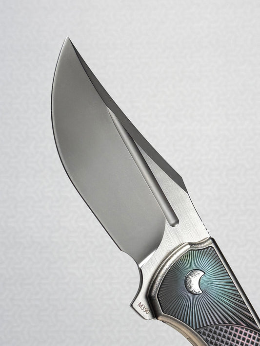 Eclipse（エクリプス）折りたたみナイフ｜チタン一体成型ハンドル｜M390 ブレード｜カスタムハンドメイドEDC