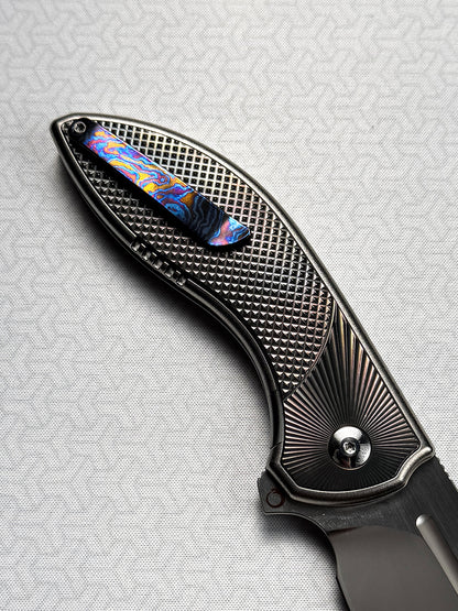 Eclipse Folding Knife｜Titanium Integral Handle｜M390 Blade｜Custom Handmade EDC