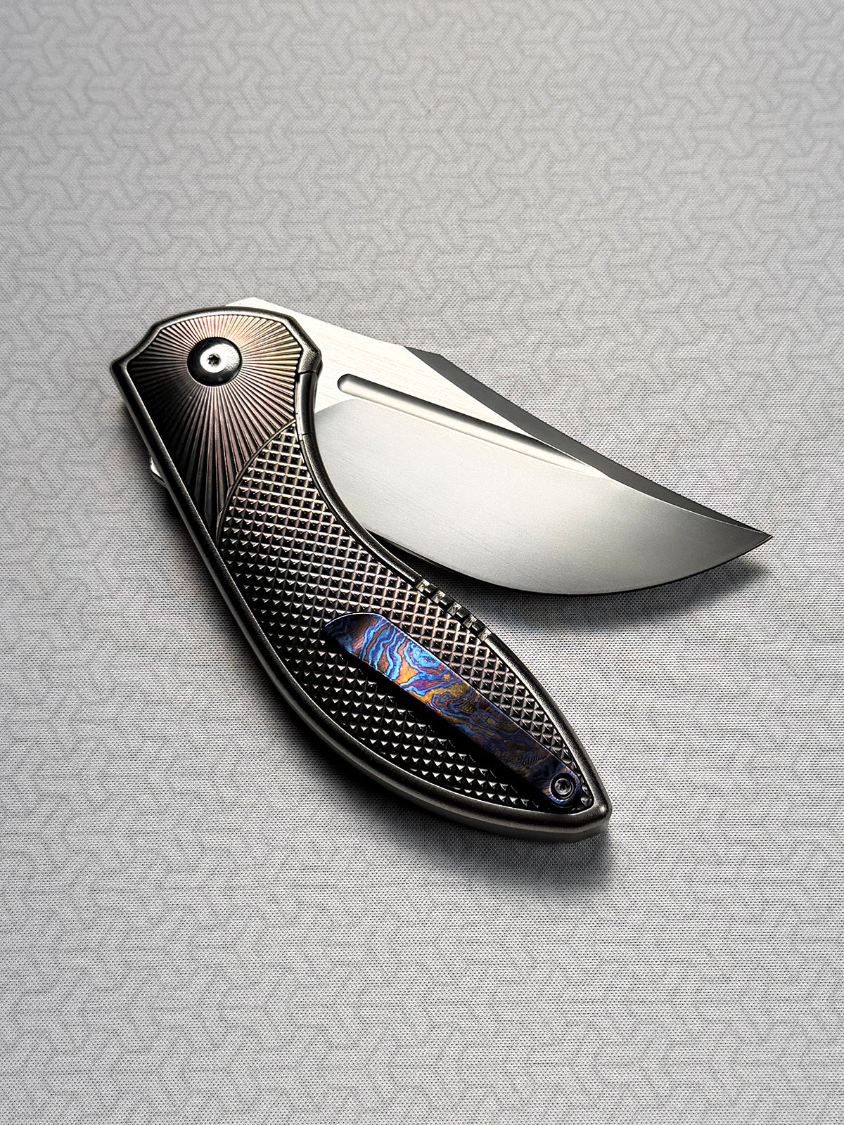 Eclipse Folding Knife｜Titanium Integral Handle｜M390 Blade｜Custom Handmade EDC