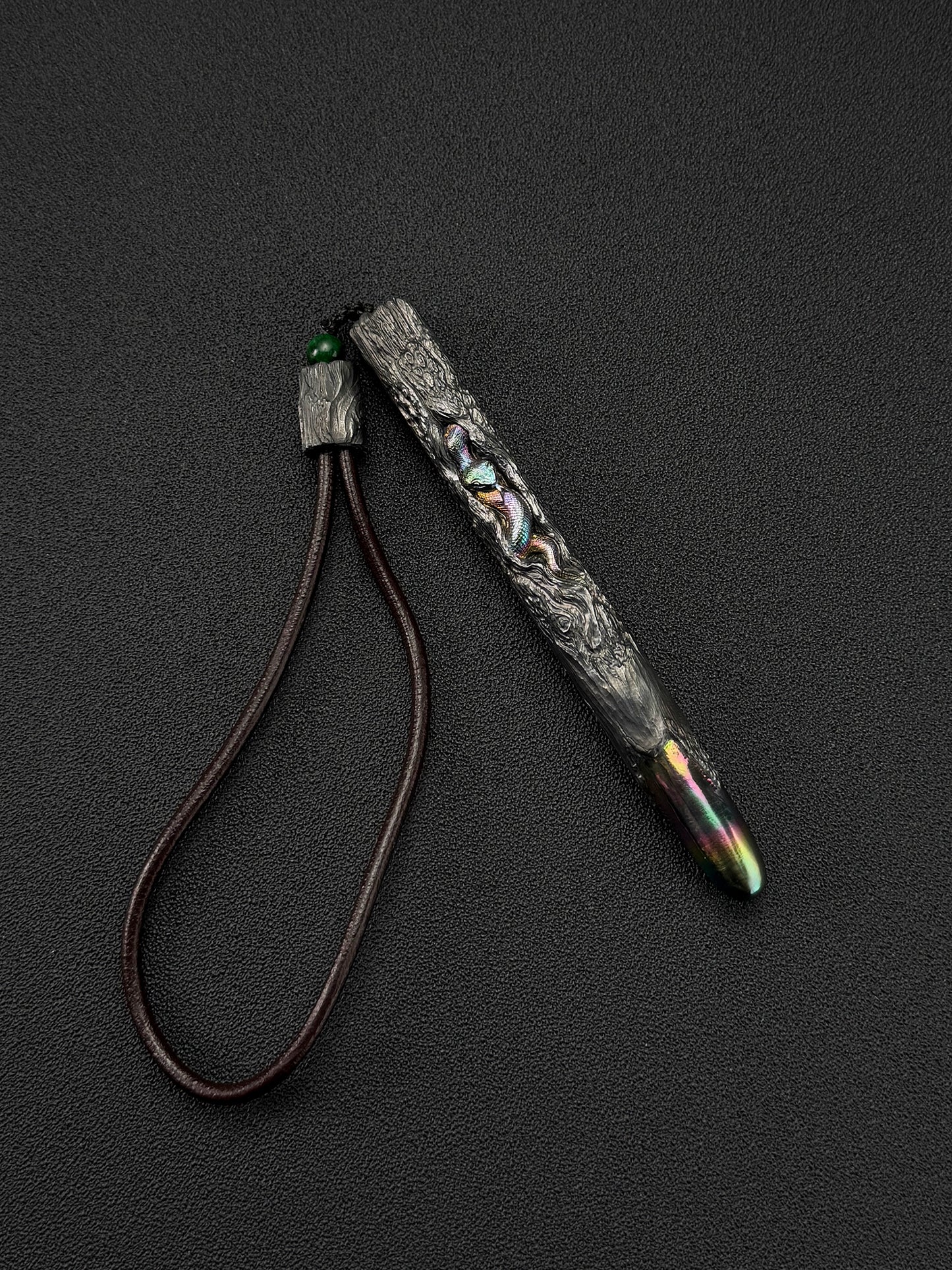 One-Off Tang Zuo Hidden Viper Hand-Carved Titanium EDC Tactical Baton