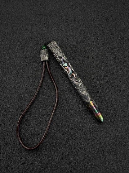 One-Off Tang Zuo Hidden Viper Hand-Carved Titanium EDC Tactical Baton