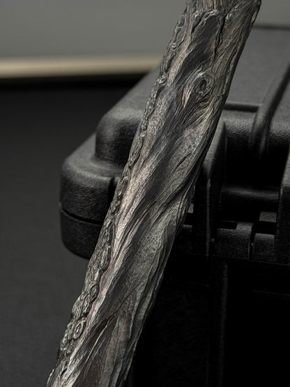One-Off Tang Zuo Hidden Viper Hand-Carved Titanium EDC Tactical Baton