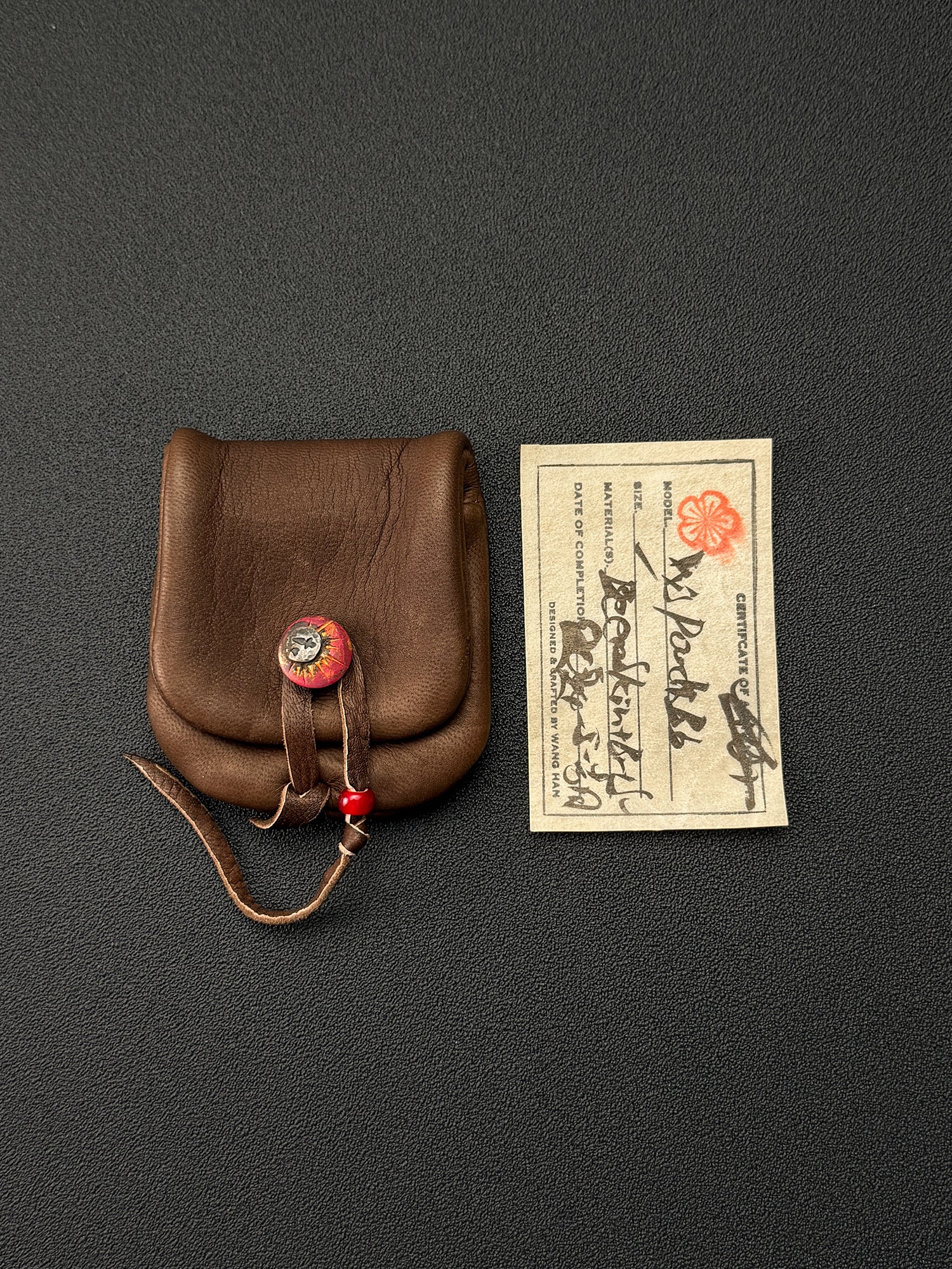 wtopia Japan-Made Custom Mini EDC Pouch Brown Deerskin – 三泉商店