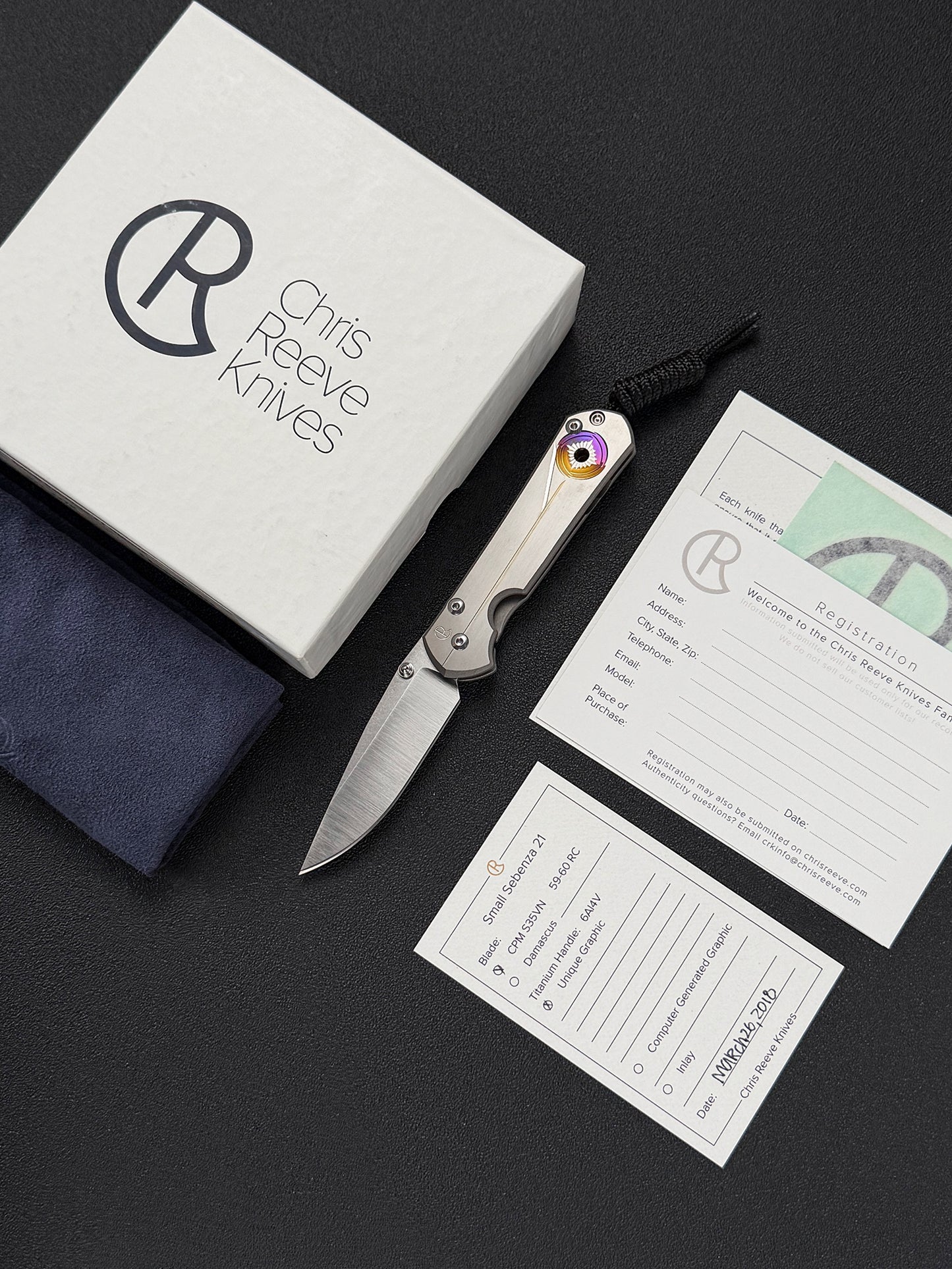 Chris Reeve Knives Small Sebenza 21 Unique Graphic｜Rare Discontinued 2018 Model