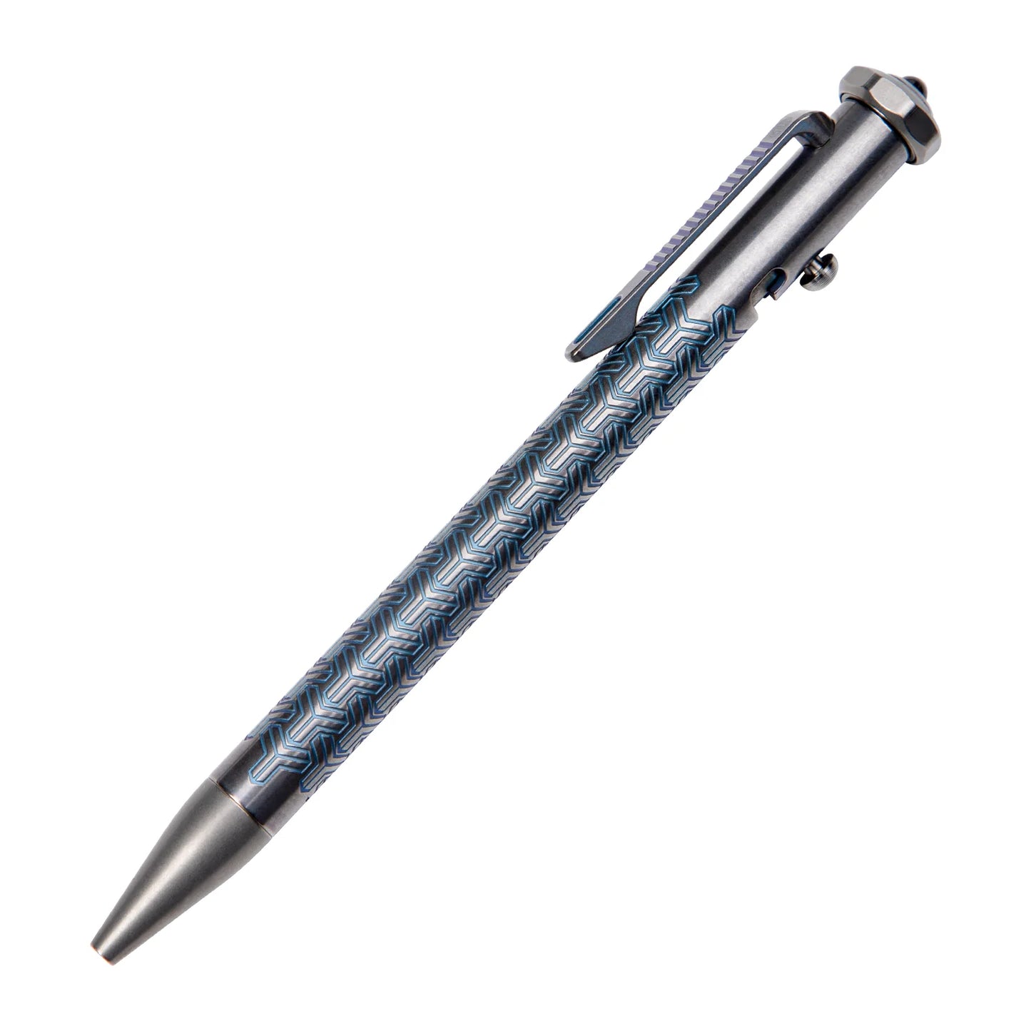 TACRAY Titanium Bolt Action Pen sunizumi Interlock pattern