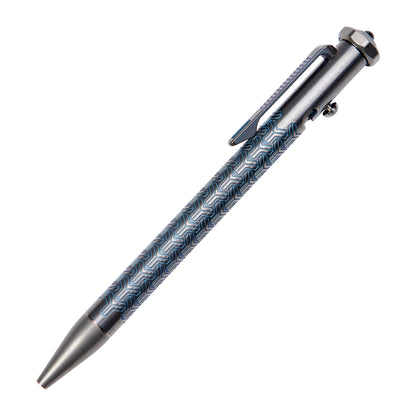 TACRAY Titanium Bolt Action Pen sunizumi Interlock pattern