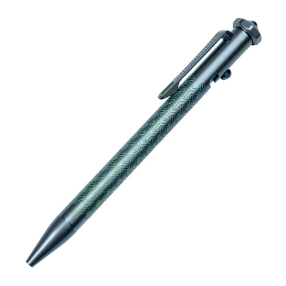 TACRAY Titanium Bolt Action Pen sunizumi Interlock pattern