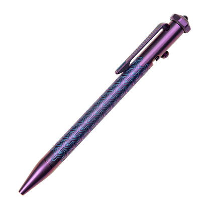 TACRAY Titanium Bolt Action Pen sunizumi Interlock pattern