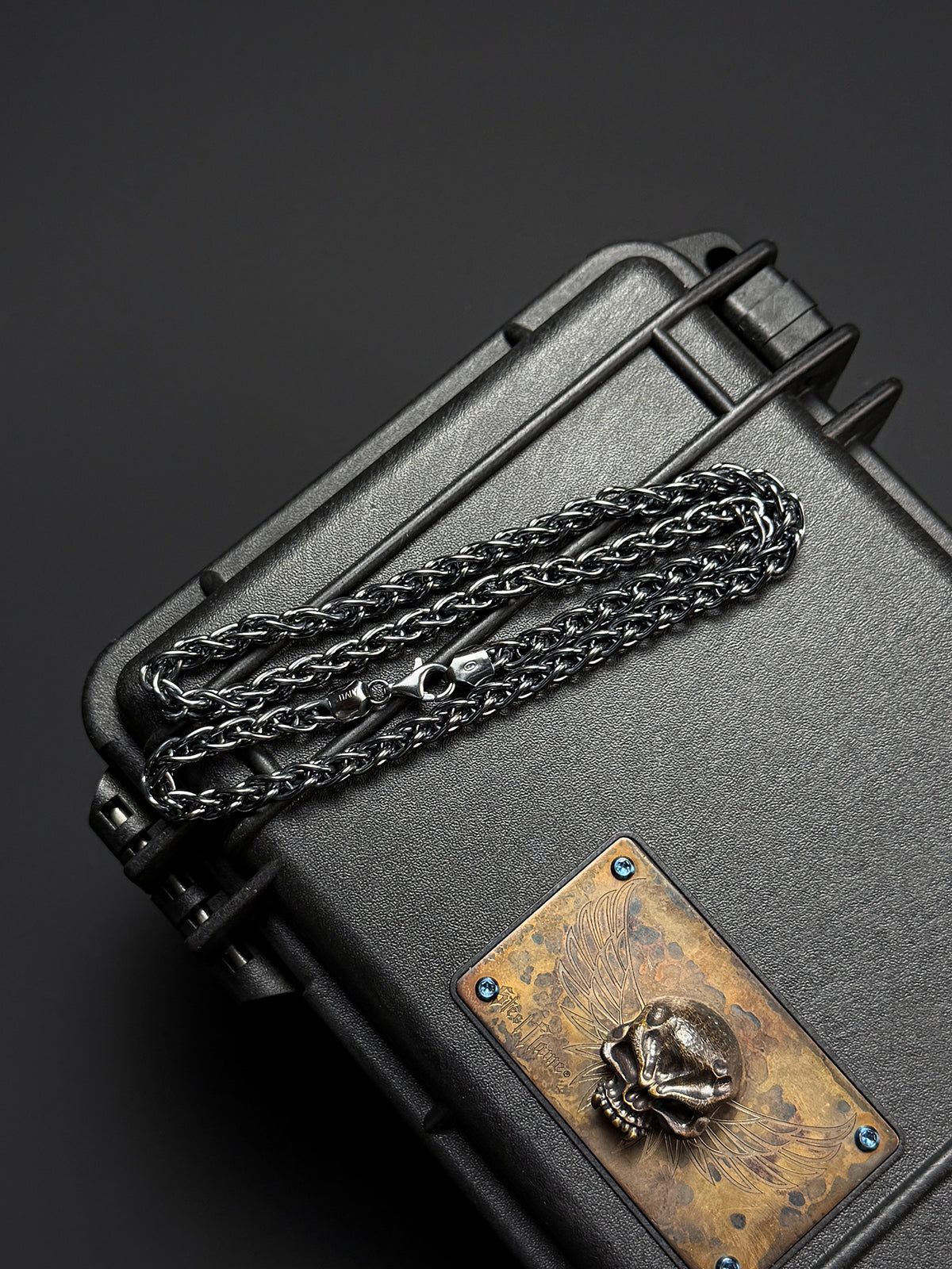 New Steel Flame 925 Silver Dragon Bone Chain