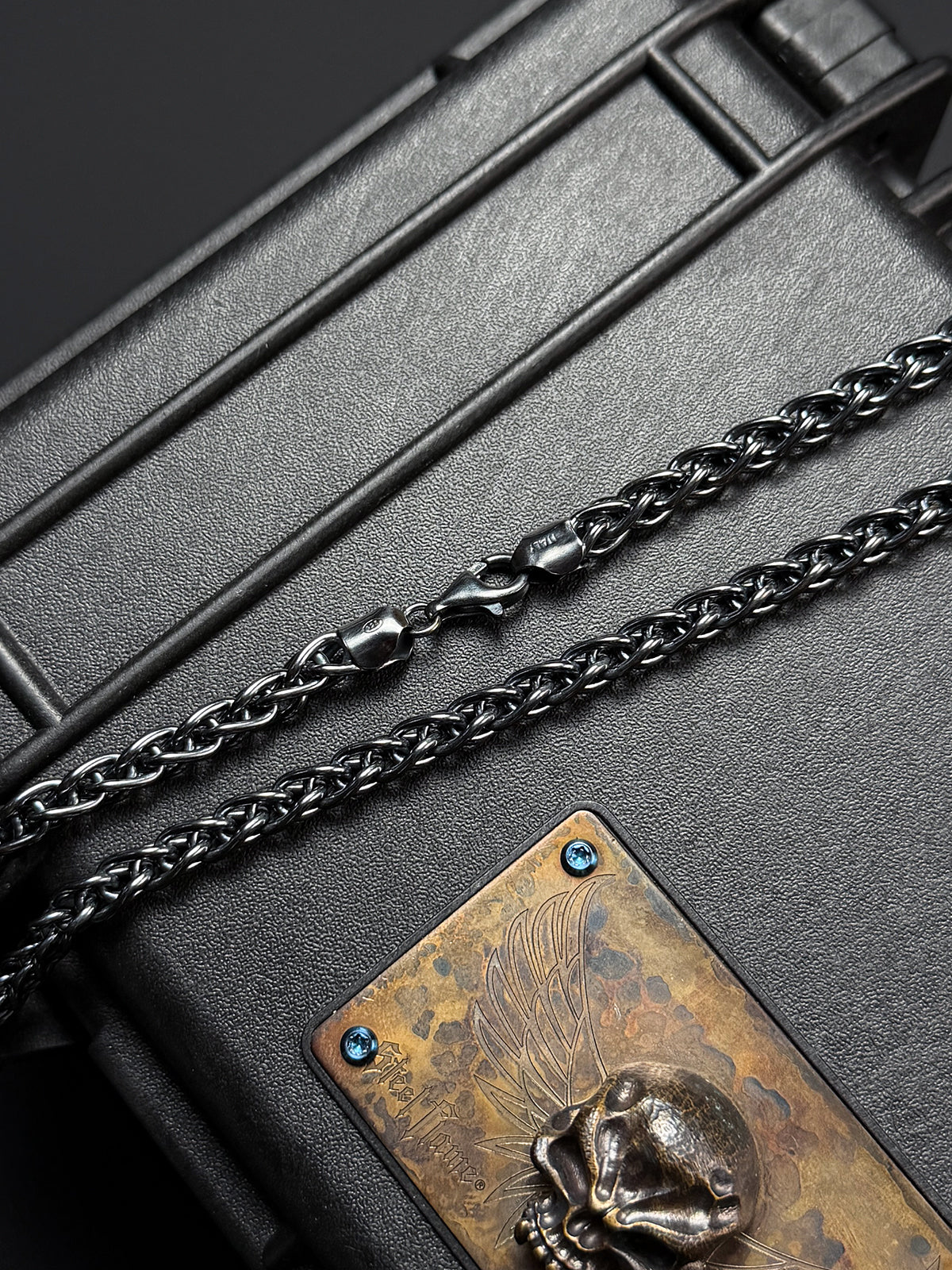 New Steel Flame 925 Silver Dragon Bone Chain