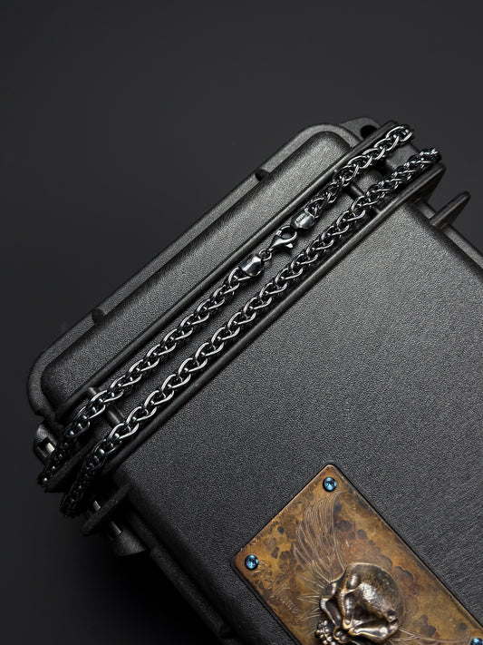 New Steel Flame 925 Silver Dragon Bone Chain