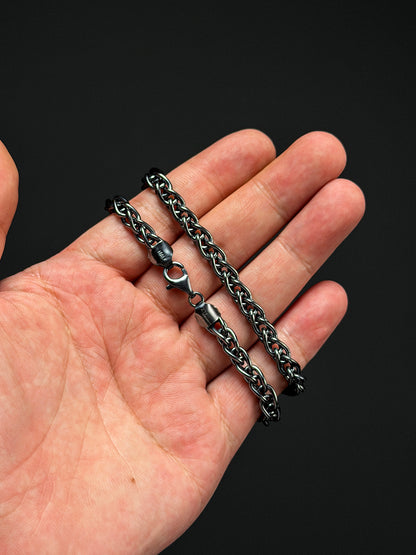 New Steel Flame 925 Silver Dragon Bone Chain