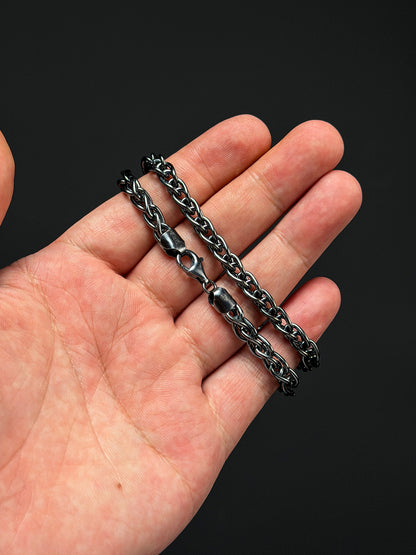 New Steel Flame 925 Silver Dragon Bone Chain