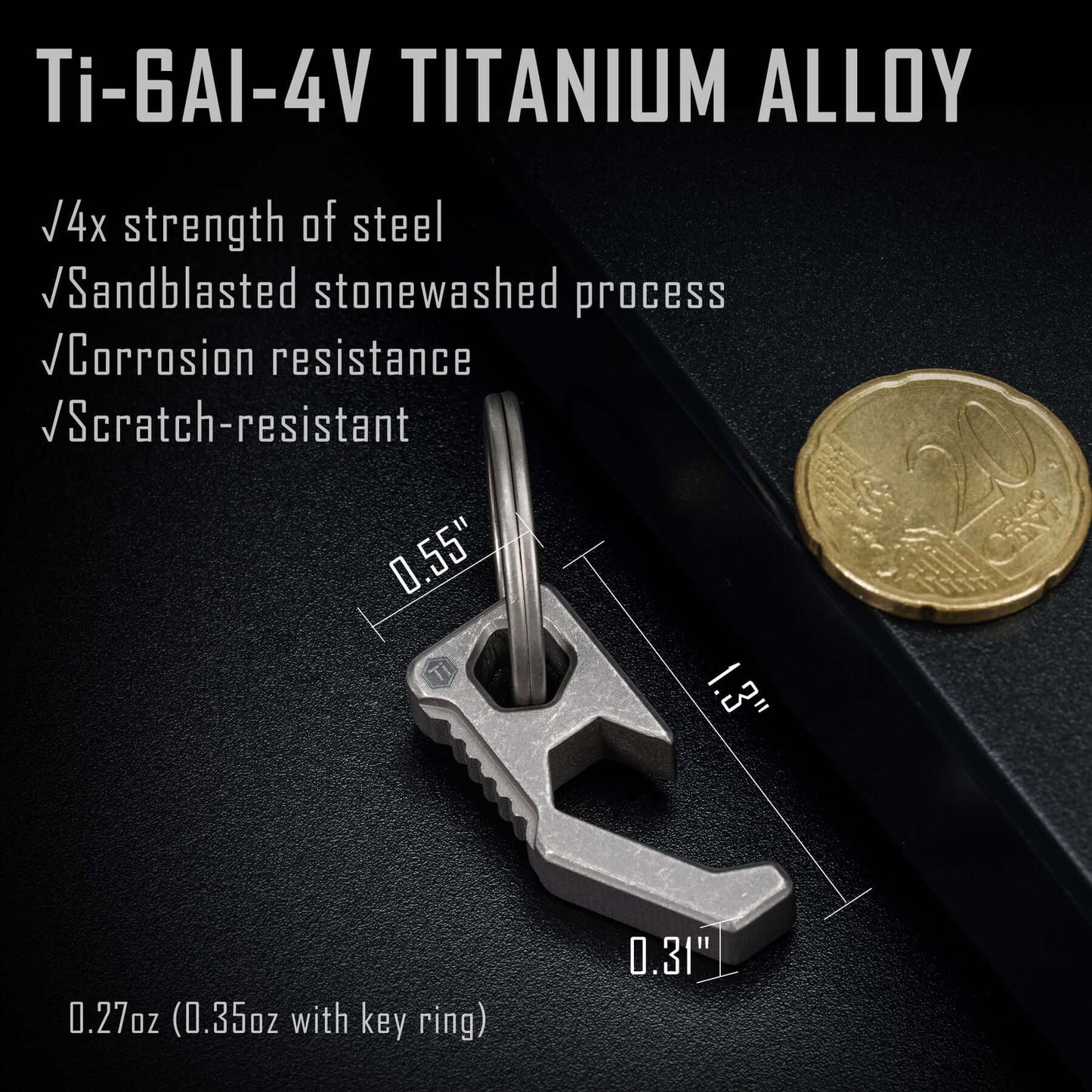 KeyUnity KA13 TITANIUM BOTTLE OPENER