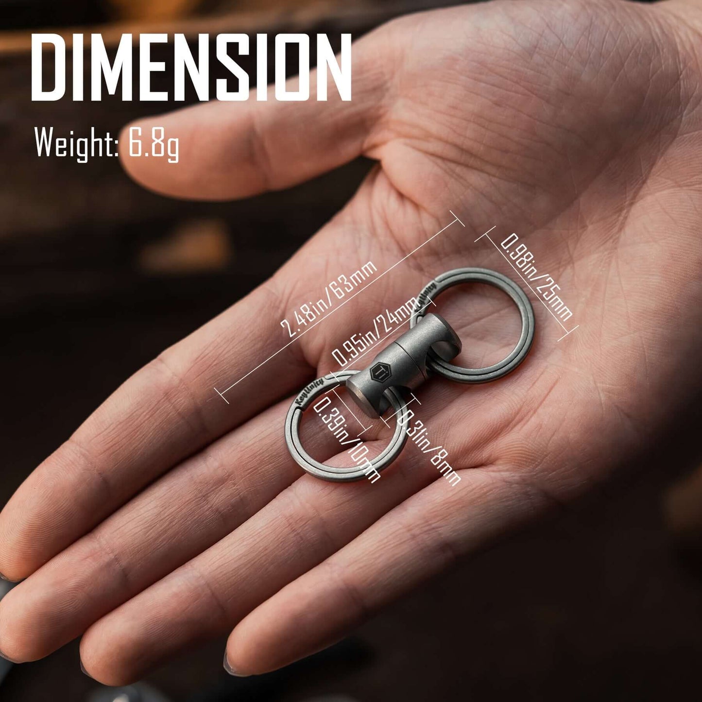 KeyUnity TITANIUM ALLOY KEYCHAIN KEY RING CONNECTOR