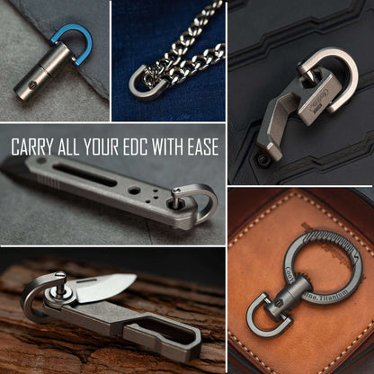 KeyUnity KA17 TITANIUM D SHAPED KEY RING