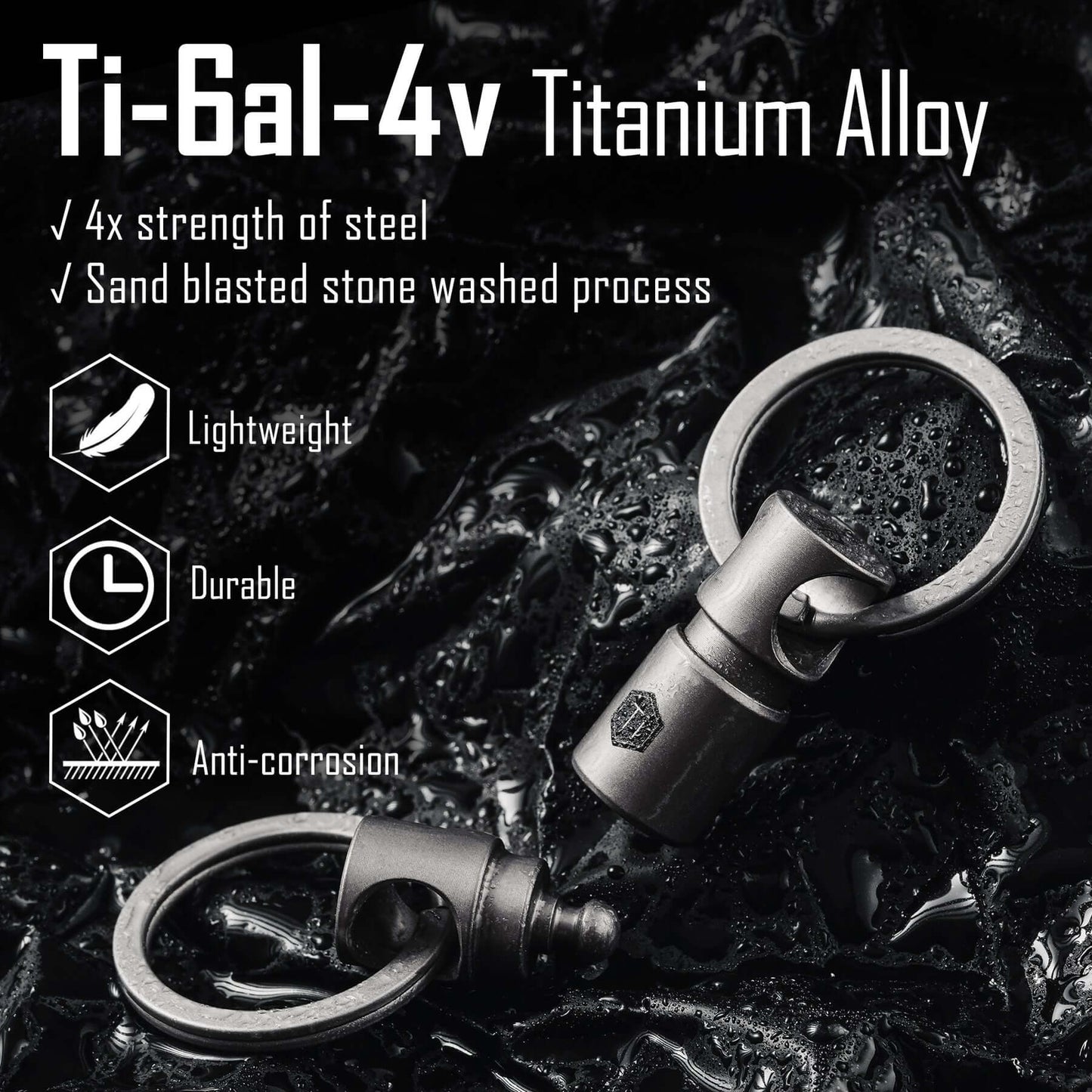 KeyUnity TITANIUM ALLOY KEYCHAIN KEY RING CONNECTOR