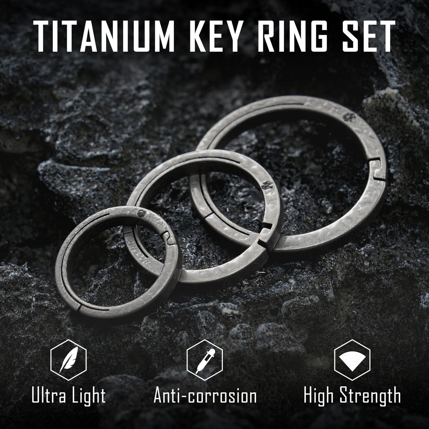 KeyUnity TITANIUM SIDE PUSHING KEY RING