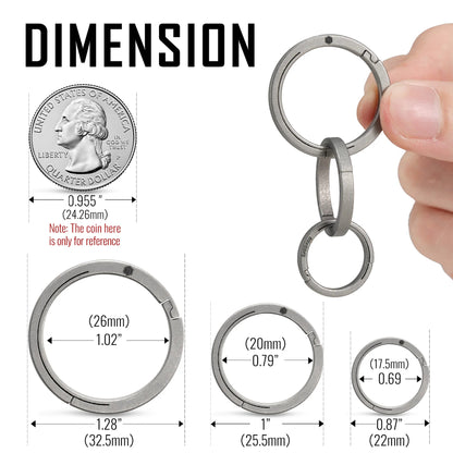 KeyUnity TITANIUM SIDE PUSHING KEY RING