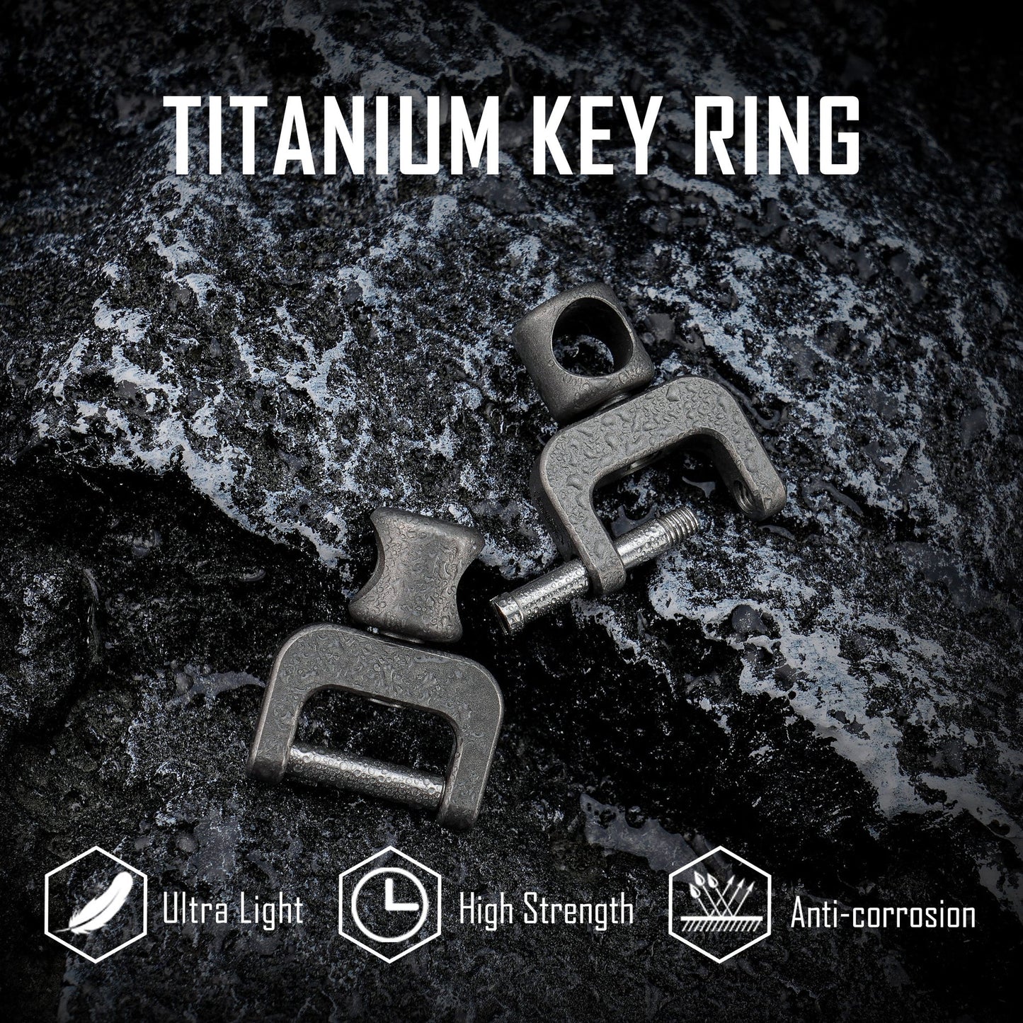 KeyUnity KA35 TITANIUM SIDE PUSHING KEY RING