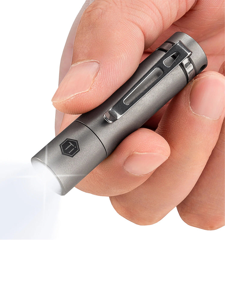 KeyUnity KF04 MINI LED FLASHLIGHT WITH AAA BATTERY & POCKET CLIP