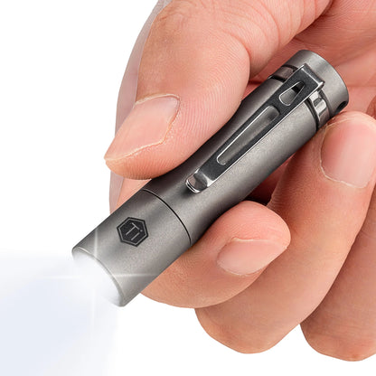 KeyUnity KF04 MINI LED FLASHLIGHT WITH AAA BATTERY & POCKET CLIP