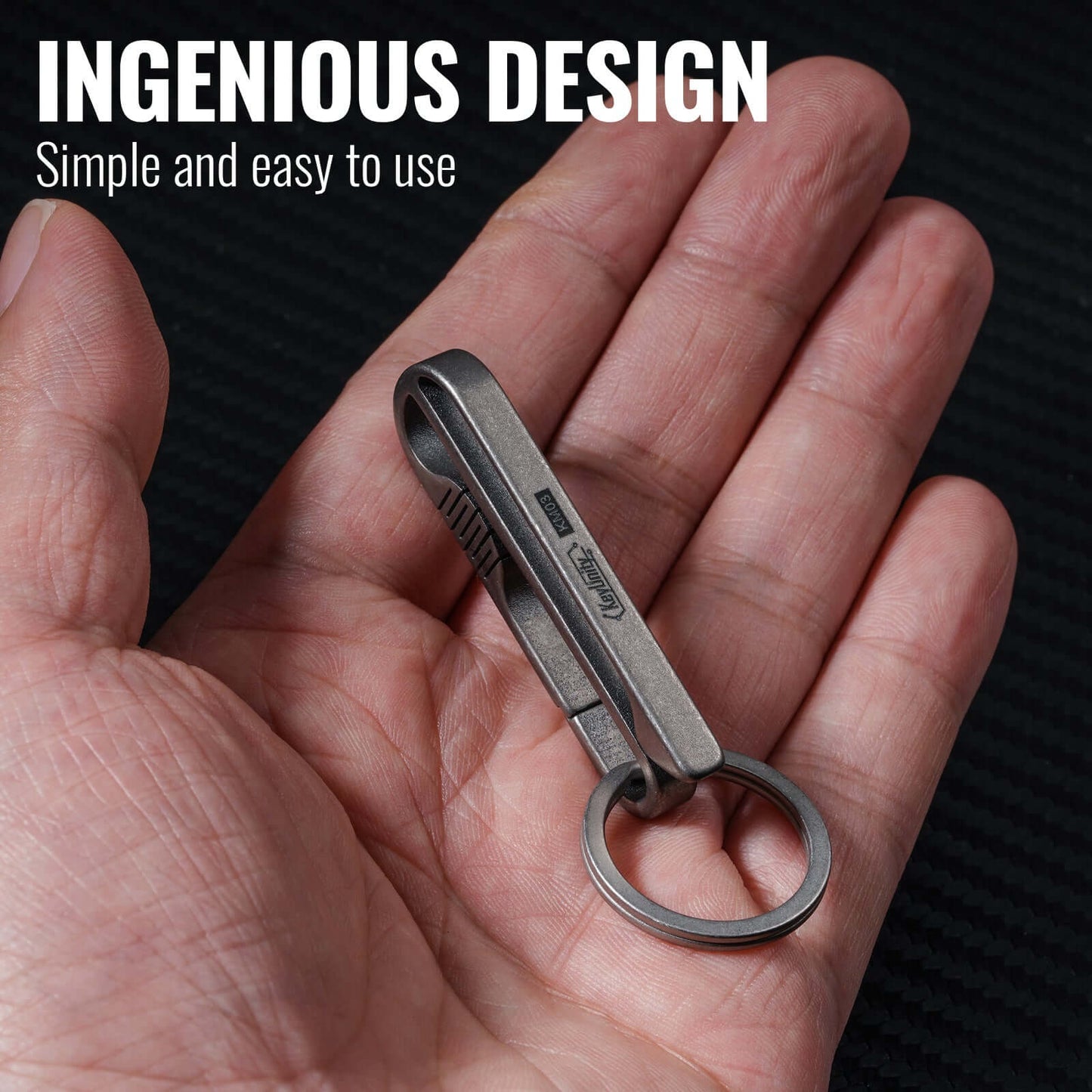 KeyUnity KM03 TITANIUM ALLOY BELT LOOP KEYCHAIN CLIP